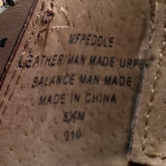 Marc Fisher Peddle Perforated Heels Womens 5.5M Brown Open Toe Back Zip Designer - Picture 10 of 10